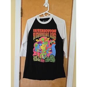River Bottom Nightmare Band Graphic T-Shirt Black Metal Style Tee Size M